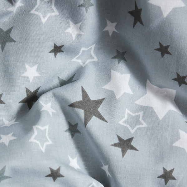 Фото - Комплект постільної білизни Moon&Star Бязь Gold Люкс «Silver Stars» 143х210 см нав. 2х50х70 (MS-820006841)