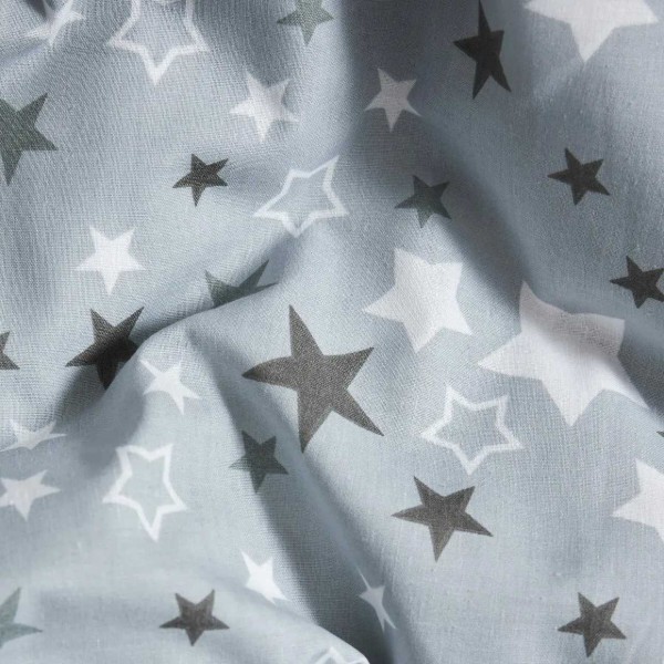 Фото - Комплект постельного белья Moon&Star Бязь Gold Люкс Silver Stars 160х220 нав. 2х40х60 (MS-820006845)
