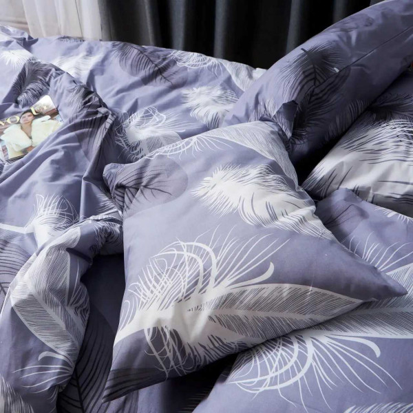 Фото - Комплект постільної білизни Moon&Star Бязь Gold Люкс Soft Plumes 160х220 нав. 2х40х60 (MS-820006915)