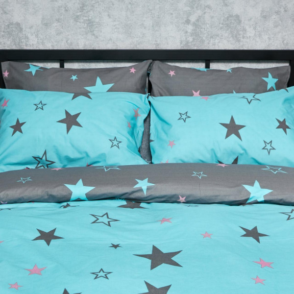 Фото - Комплект постільної білизни Moon&Star Бязь Gold Люкс Starry Skies 175х210 нав. 2х40х60 (MS-820007005)