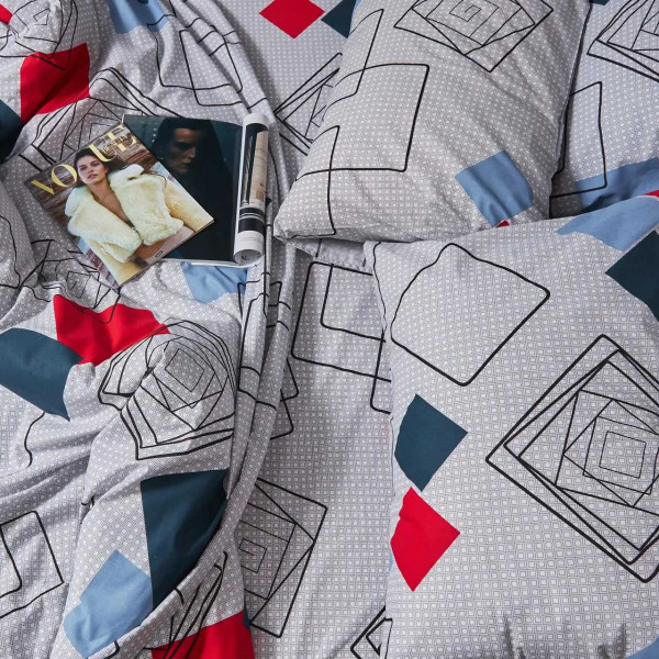 Фото - Комплект постільної білизни Moon&Star прост. 220х240 + 2 нав. 50х70 Бязь Gold Люкс Urban Grid (MS-880000454)