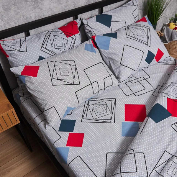 Фото - Комплект постільної білизни Moon&Star Бязь Gold Люкс Urban Grid 150х220 см нав. 70х70 2 шт. (MS-880000446)