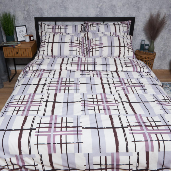 Фото - Комплект постільної білизни Moon&Star Бязь Gold Люкс «Urban Lines» 143х210 см нав. 4х50х70 (MS-820007158)