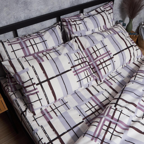 Фото - Комплект постільної білизни Moon&Star Бязь Gold Люкс «Urban Lines» 200х220 нав. 4х50х70 (MS-820007153)