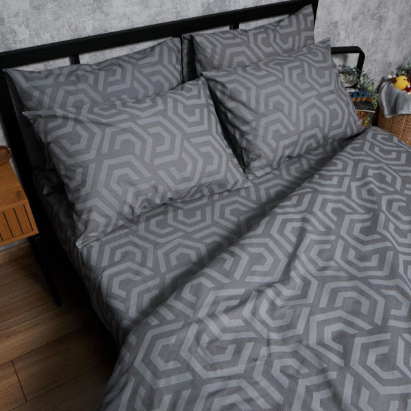 Фото - Комплект постільної білизни Moon&Star Бязь Gold Люкс «Urban Style» 143х210 см нав. 4х50х70 (MS-820007228)