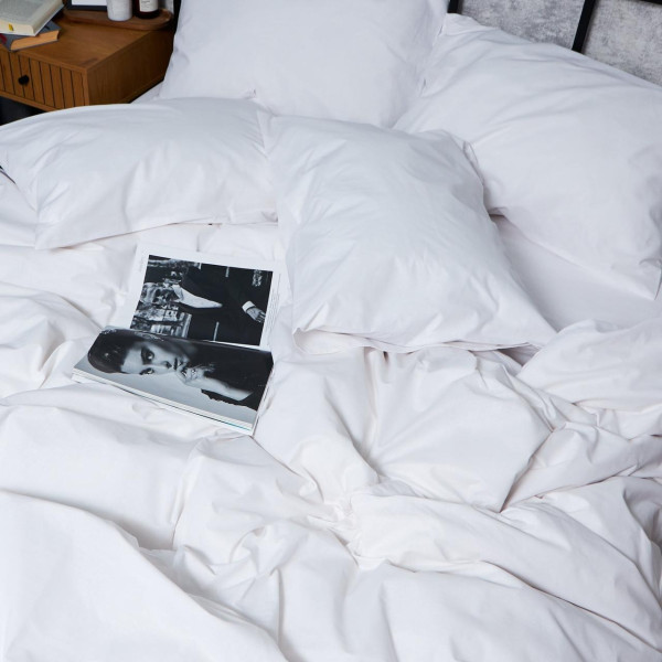 Фото - Комплект постільної білизни Moon&Star Бязь Gold Люкс «White Glow» 143х210 см нав. 2х40х60 (MS-820007365)