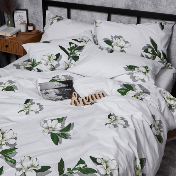 Фото - Комплект постільної білизни Moon&Star Бязь Gold Люкс Wisteria White 175х210 нав. 2х50х70 (MS-820007461)