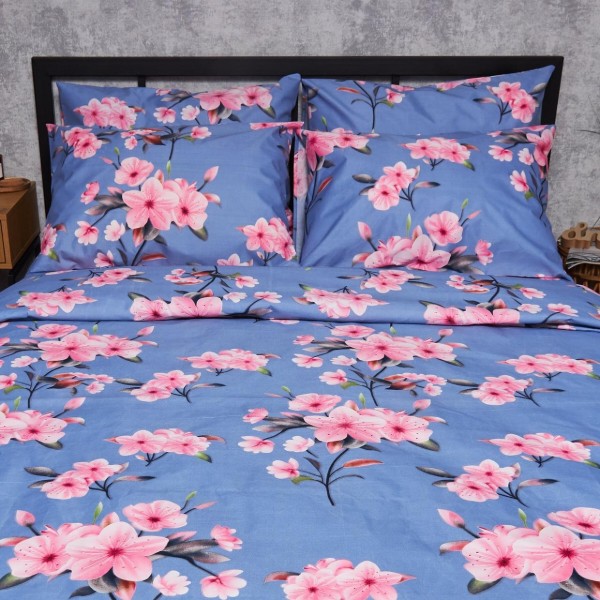 Фото - Комплект постільної білизни Moon&Star Мікросатин Premium «Blossom Sky» King Size 220x240 см нав. 4х50х70 (MS-820007528)