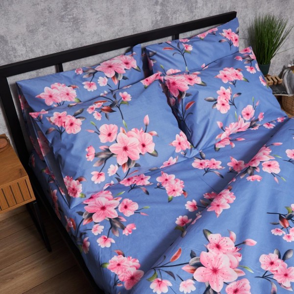 Фото - Комплект постільної білизни Moon&Star Мікросатин Premium «Blossom Sky» King Size 220x240 см нав. 4х50х70 (MS-820007528)