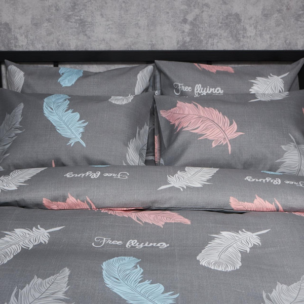 Фото - Комплект постільної білизни Moon&Star Мікросатин Premium «Feather Touch» 143х210х2 см нав. 2х70х70 (MS-820007657)