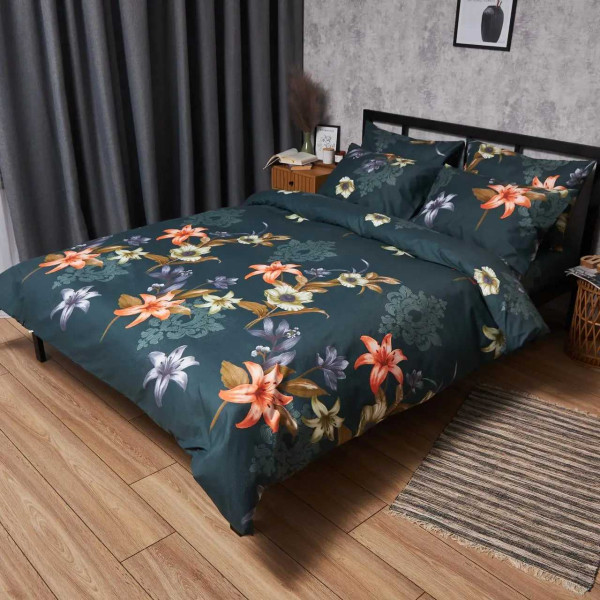 Фото - Комплект постільної білизни Moon&Star Premium Floral Nocturne 143х210х2 (MS-820007690)