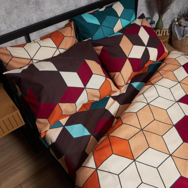 Фото - Комплект постільної білизни Moon&Star Мікросатин Premium Modern Chaos 175х210 нав. 2х70х70 (MS-820007917)