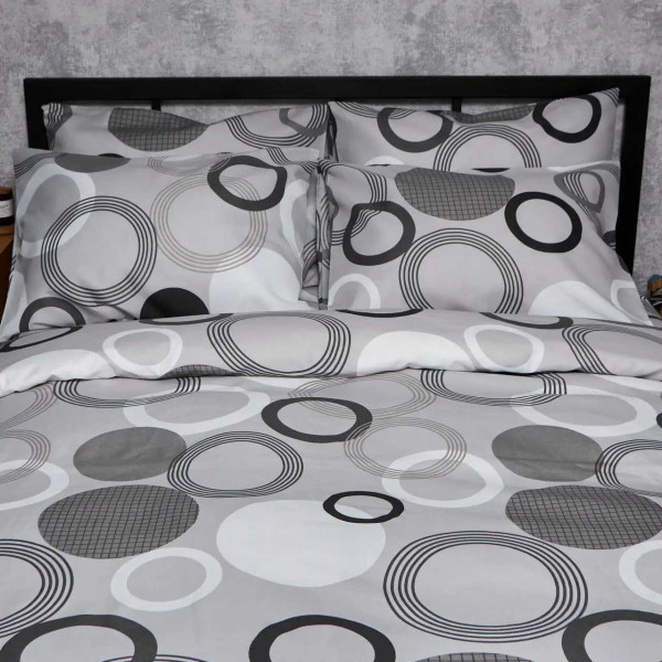 Фото - Комплект постільної білизни Moon&Star Мікросатин Premium Orbit Elegance 175х210 нав. 2х70х70 (MS-820007987)