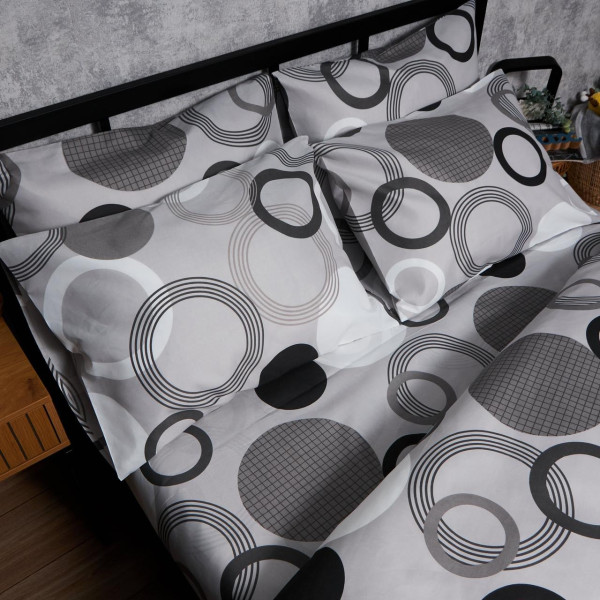 Фото - Комплект постільної білизни Moon&Star Мікросатин Premium Orbit Elegance 175х210 нав. 2х50х70 (MS-820007986)