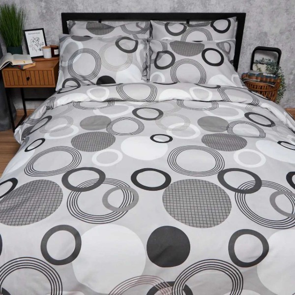 Фото - Комплект постільної білизни Moon&Star Мікросатин Premium Orbit Elegance King Size 220x240 нав. 2х50х70 (MS-820007981)
