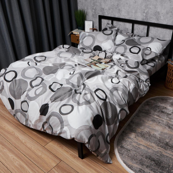 Фото - Комплект постільної білизни Moon&Star Мікросатин Premium Orbit Elegance 175х210 нав. 2х50х70 (MS-820007986)