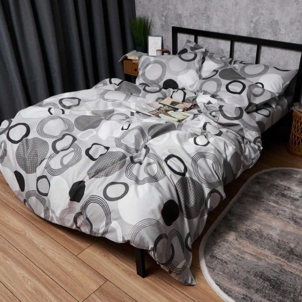 Фото - Комплект постільної білизни Moon&Star Мікросатин Premium Orbit Elegance King Size 220x240 нав. 2х50х70 (MS-820007981)