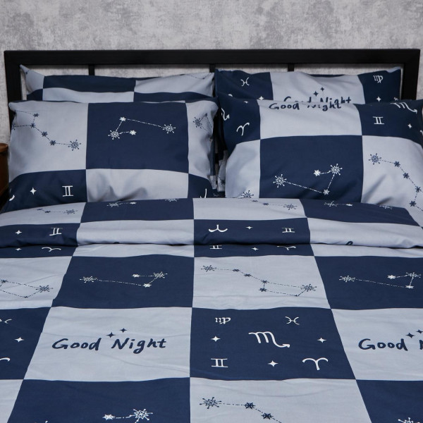 Фото - Комплект постільної білизни Moon&Star Мікросатин Premium Zodiac Dream King Size 220x240 нав. 2х50х70 (MS-820008086)
