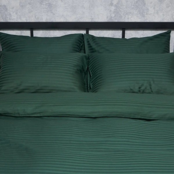 Фото - Комплект постельного белья Moon&Star Satin Stripe «Mystic Green» King Size 220x240 нав. 4х50х70 (MS-820008613)