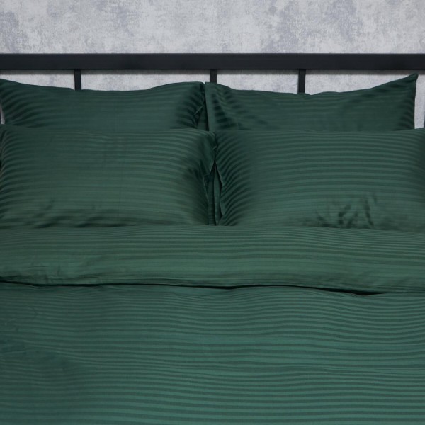 Фото - Комплект постельного белья Moon&Star Satin Stripe Mystic Green 160х220 нав. 4х50х70 (MS-820008633)
