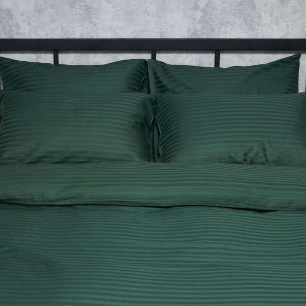Фото - Комплект постельного белья Moon&Star Satin Stripe «Mystic Green» King Size 220x240 нав. 4х70х70 (MS-820008614)