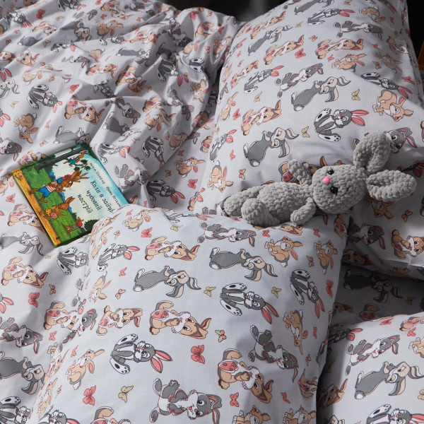 Фото - Комплект постільної білизни Moon&Star Бязь Gold Люкс Bunny Dreams 175х210 нав. 2х40х60 (MS-820006060)