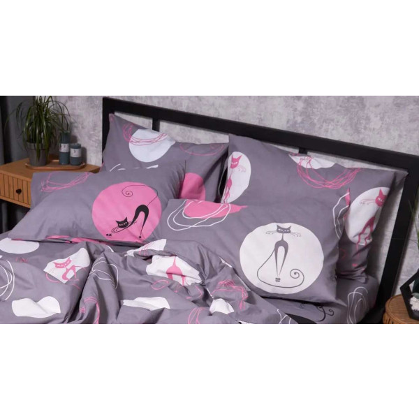 Фото - Наволочка Moon&Star Бязь Gold Люкс Mauve Cats 70х70 2 шт. (MS-840000281)