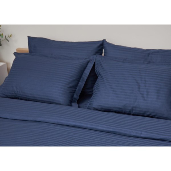 Фото - Наволочка Moon&Star набор Satin Stripe Delfi Blue 50х50 2 шт. (MS-840000380)
