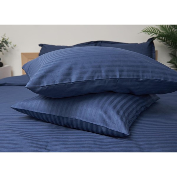 Фото - Наволочка Moon&Star набор Satin Stripe Delfi Blue 50х50 2 шт. (MS-840000380)