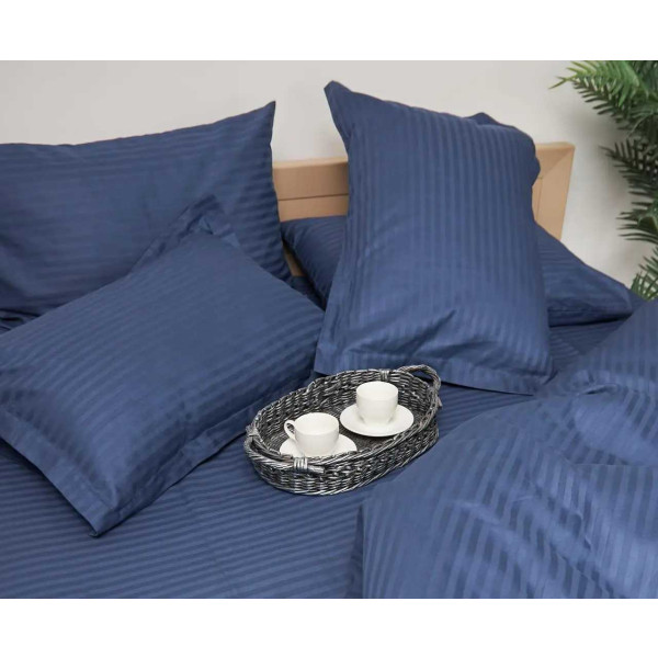 Фото - Наволочка Moon&Star Satin Stripe Delfi Blue 40х40 2 шт. (MS-840000378)