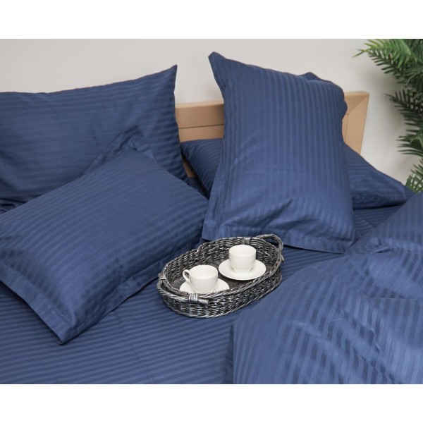 Фото - Наволочка Moon&Star Набор Satin Stripe Delfi Blue 40х60 2 шт. (MS-840000379)