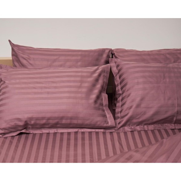 Фото - Наволочка Moon&Star набор Satin Stripe Garnet 50х50 2 шт. (MS-840000386)