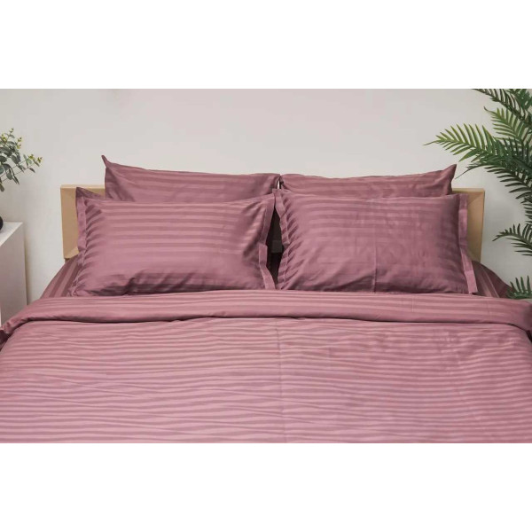 Фото - Наволочка Moon&Star Satin Stripe Garnet 60х60 см 2 шт. (MS-840000388)