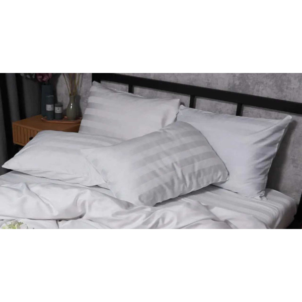 Фото - Наволочка Moon&Star Satin Stripe Royal White 60х60 см 2 шт. (MS-840000394)