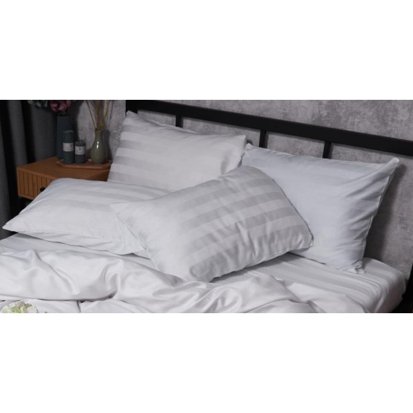 Фото - Наволочка Moon&Star набор Satin Stripe Royal White 50х50 2 шт. (MS-840000392)