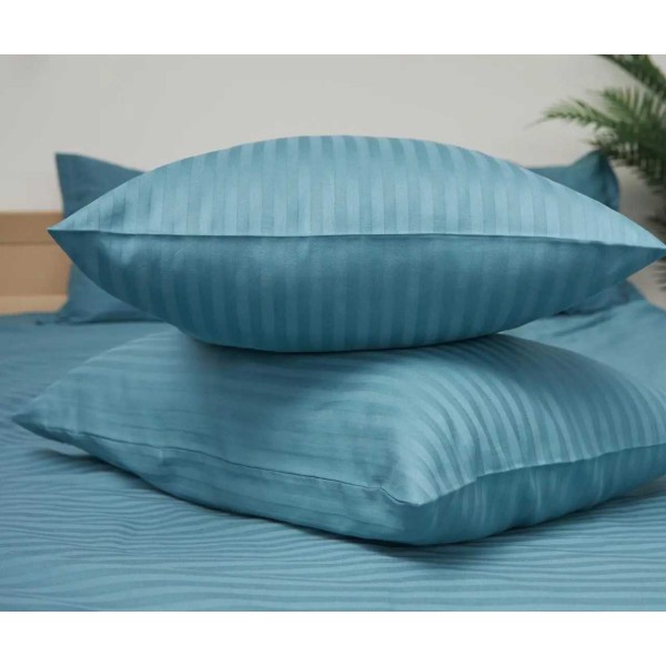 Фото - Наволочка Moon&Star Satin Stripe Stripe Green 40х40 2 шт. (MS-840000408)