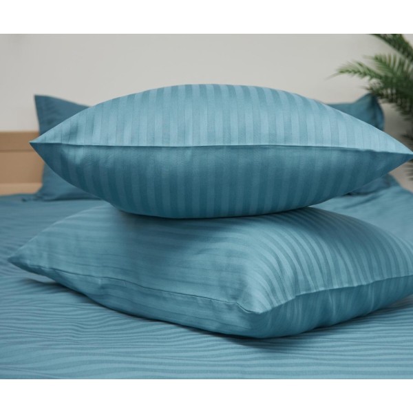 Фото - Наволочка Moon&Star набор Satin Stripe Stripe Green 50х50 2 шт. (MS-840000410)