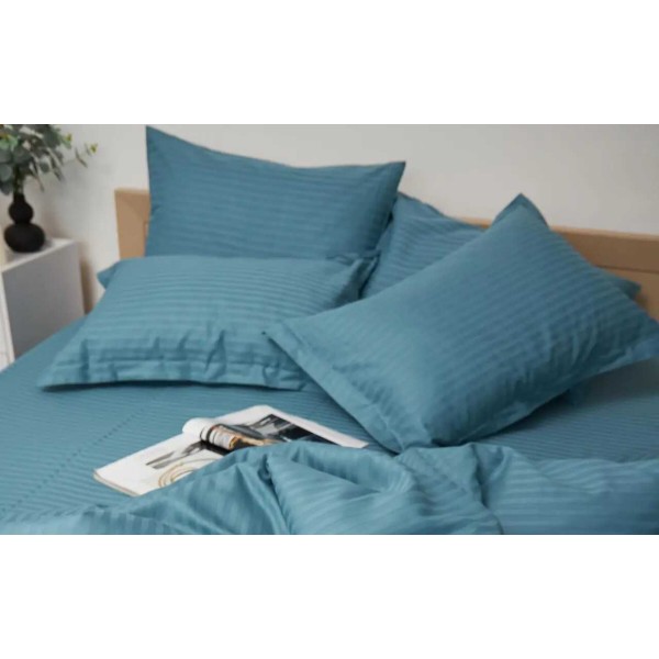 Фото - Наволочка Moon&Star Satin Stripe Stripe Green 40х40 2 шт. (MS-840000408)