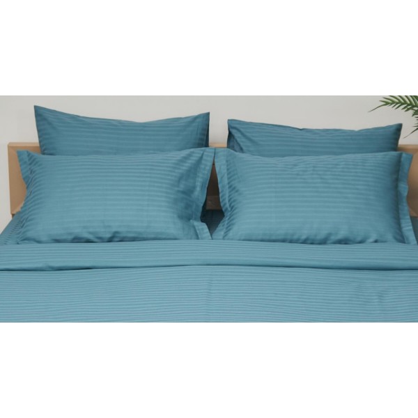 Фото - Наволочка Moon&Star набор Satin Stripe Stripe Green 50х50 2 шт. (MS-840000410)