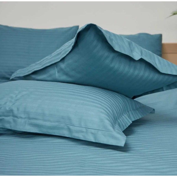 Фото - Наволочка Moon&Star Satin Stripe Stripe Green 60х60 см 2 шт. (MS-840000412)