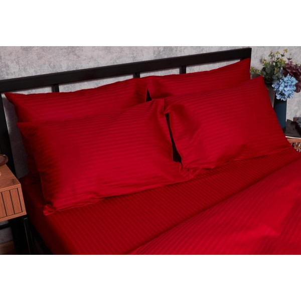 Фото - Наволочка Moon&Star набор Satin Stripe Stripe Red 50х50 2 шт. (MS-840000422)