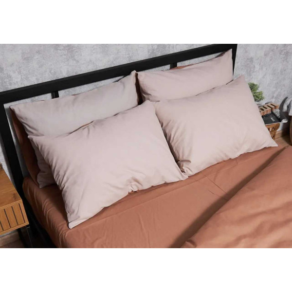 Фото - Наволочка Moon&Star Бязь Gold Люкс Brown Blanc 60х60 см 2 шт. (MS-840000484)