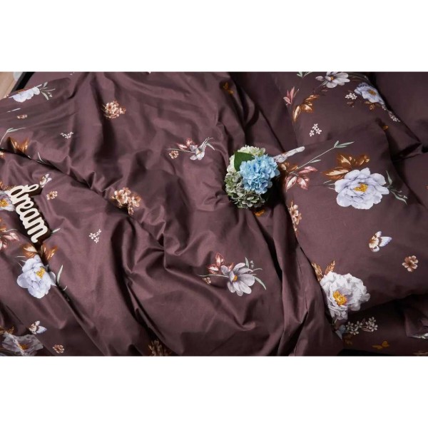 Фото - Наволочка Moon&Star Мікросатин Premium Floral Mocha 40х60 см 2 шт. (MS-840000607)