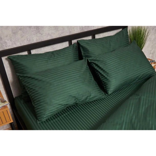 Фото - Наволочка Moon&Star Satin Stripe Stripe Verdant 70х70 2 шт. (MS-840000659)