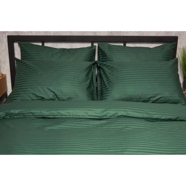 Фото - Наволочка Moon&Star Satin Stripe Stripe Verdant 70х70 2 шт. (MS-840000659)
