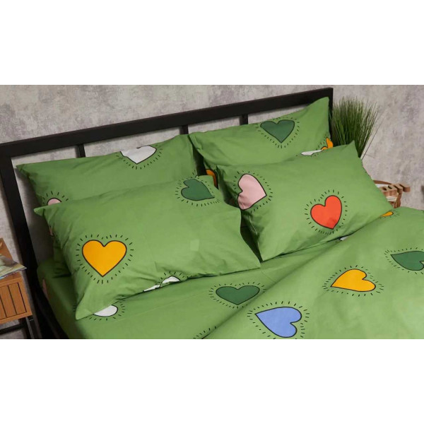 Фото - Наволочка Moon&Star Бязь Gold Люкс Rainbow Hearts 60х60 см 2 шт. (MS-840000670)