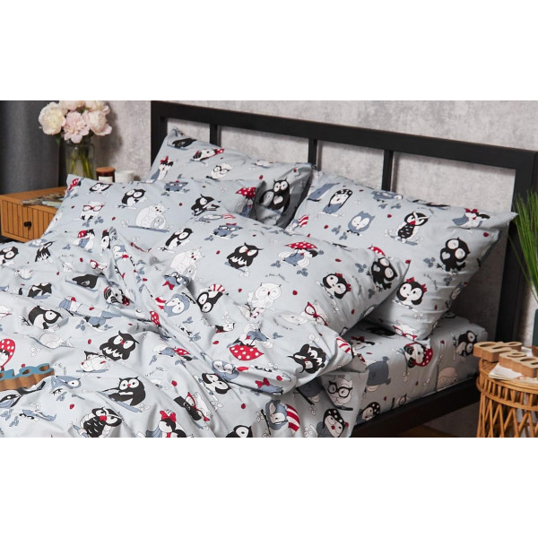 Фото - Наволочка Moon&Star Набор Бязь Gold Люкс Owls Gray 50х50 2 шт. (MS-840000686)