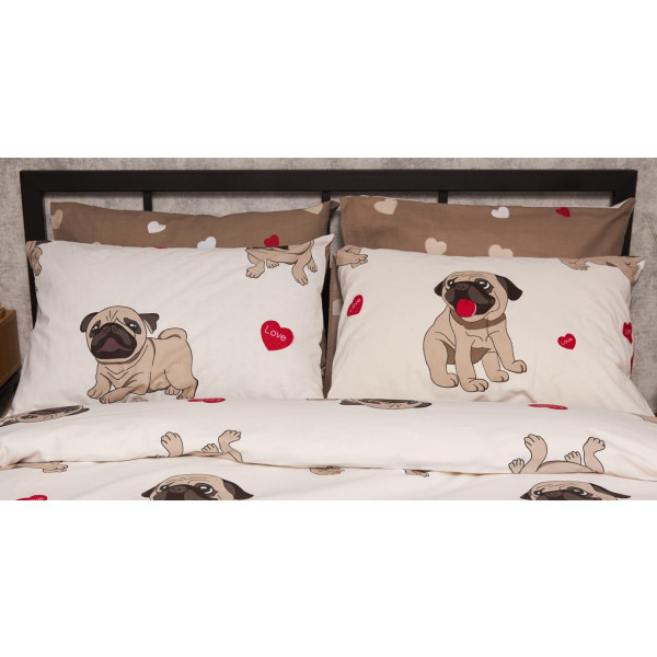 Фото - Наволочка Moon&Star набір Бязь Gold Люкс Bulldog Love 50х50 2 шт. (MS-840000728)