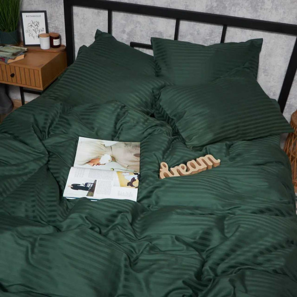 Фото - Наволочка Moon&Star Satin Stripe Mystic Green 70х70 2 шт. (MS-840001253)
