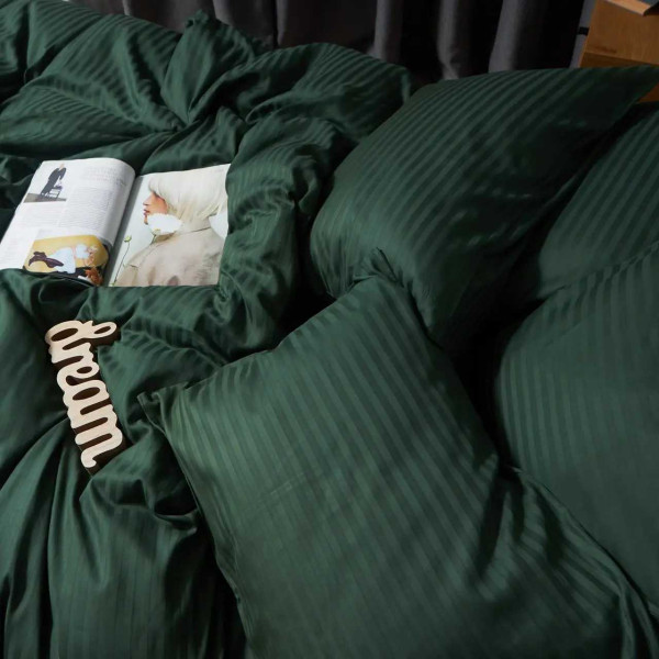Фото - Наволочка Moon&Star Satin Stripe Mystic Green 70х70 2 шт. (MS-840001253)